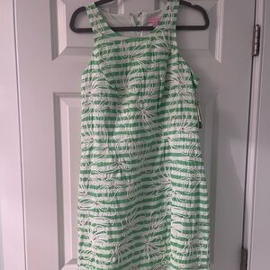 Lilly Pulitzer Green and White Mini Dress